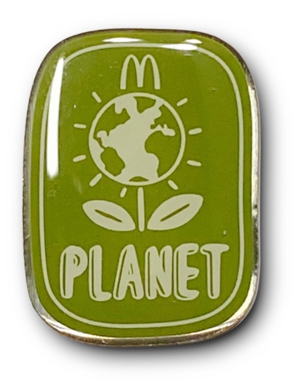 McDonald’s Pin Green Planet Flower Go Green Metal Lapel Pin